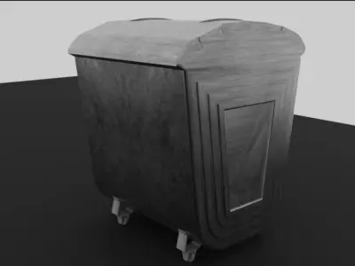 Trash Can PBR Game Ready Low-poly 3D model Low-poly 3D model