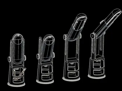 ergonomic desk lamp 3D model