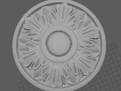rosette ornate ceiling medallion 3D model