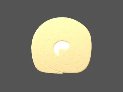 Swiss Roll v1 001 Low-poly 3D model