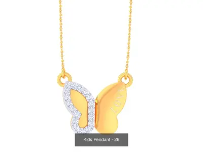 4 Butterfly Diamond Pendant Charms Pack