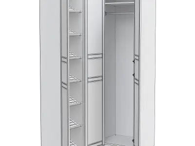 Pax Corner Wardrobe Ikea 3D model