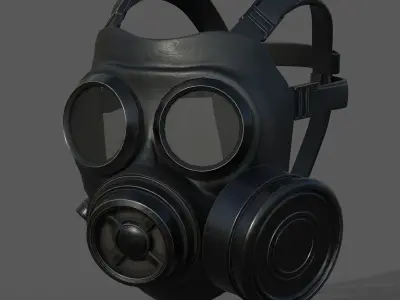 Gas mask helmet scifi fantasy armor hats military  Low-poly 3D model