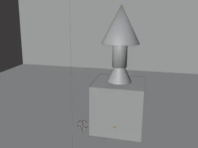 Model Of A Lamp On A Side Stole Low-poly 3D model