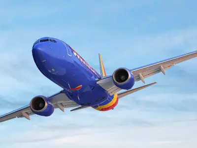  Boeing 737-800 Southwest Rigged with Cockpit and Interior 