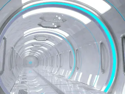 Sci fi Corridor 3D model