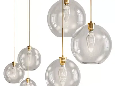 LukLoy Loft Modern Pendant Light low poly 3d model Low-poly 3D model