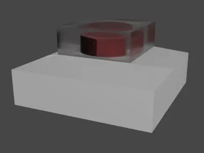 Cased Button 3D model