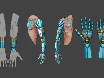 Cyberpunk in Motion Low-poly 3D model