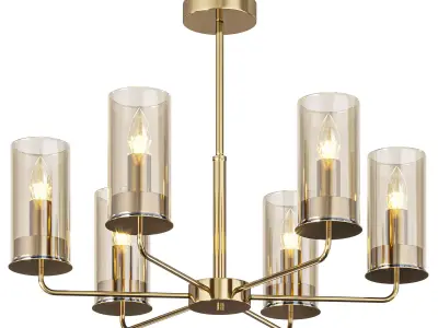 Chandelier Honnor gold by Lalume 3D model