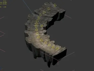 Disney main city - Stone Road 03 3D model