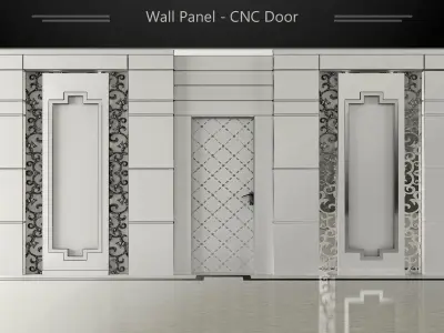 Interior design Wall panel model CNC Door 3D model