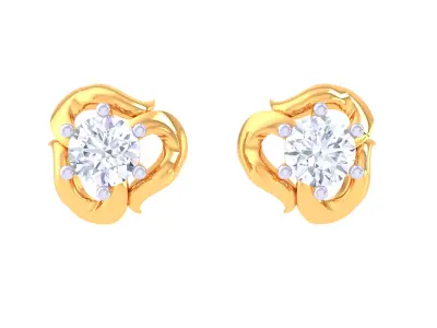 Solitaire Super Light Weight Stud Earring 3D print model