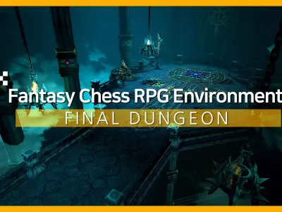 Fantasy Chess RPG Environment - Final Dungeon Low-poly 3D model