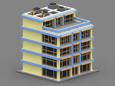 House Voxel - 1 Low-poly 3D model