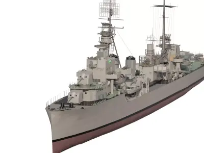 WW2 US NAVY DESTROYER 3D model