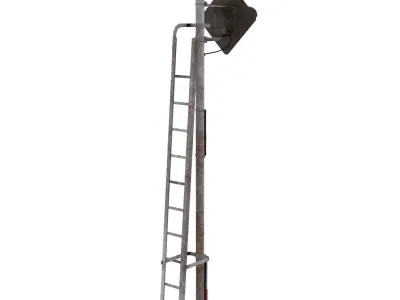 Train Traffic Light Weathered 12 3D model