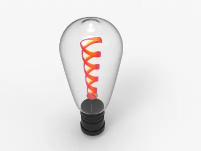 Spiral Bulb 3D print model