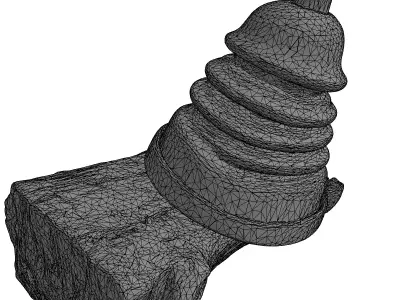 Industrial Rustic Stacked Bell Decor Low-poly 3D model