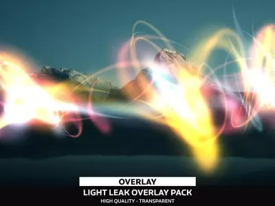 60 Light Leak Pack - PNG Texture