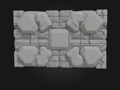 Super Realistic Modular RPG Wall Game-Ready Low-poly 3D model