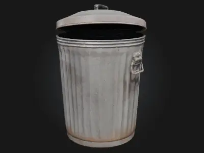 Trash Can Classic  Timeless Urban Utility with a Vintage Touch 3D model
