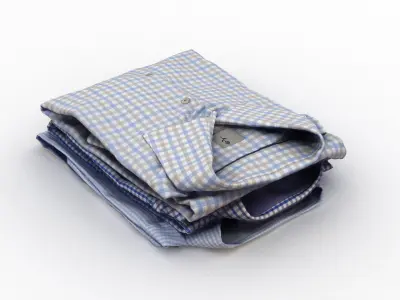 Folded Shirt Pile 002 3D model