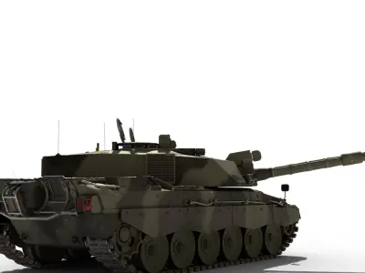  Challenger 2 tank with turret interior 