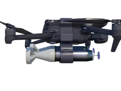 Drone with payload 3D model