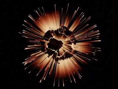 Alien Planet Sci-Fi Fantasy Scenery - Planet Explosion 3D model