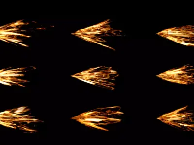 Muzzle Flash Gun Low-poly 3D model