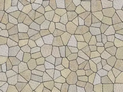 PBR Tiling map for Yellow Granite Stone 2K 3D model