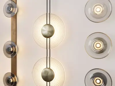 Round Sconce Set 1 3D model