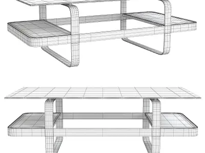 Atelier Coffee Table Low-poly 3D model