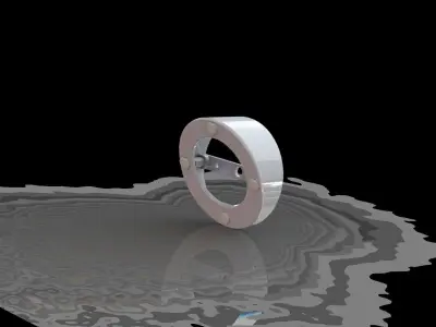 Submarine style round LED wall lamp model 3D print model