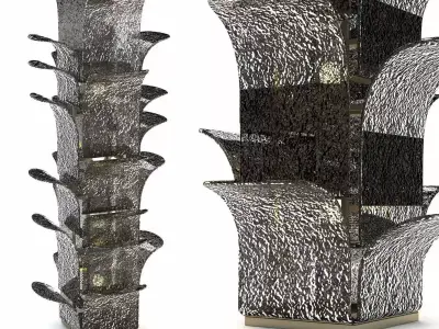 Carlo Nason Model LT320 Cactus Floor Lamp for Mazzega 3d model 3D model