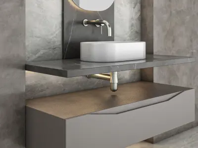 bathroom set 12 Low-poly 3D model