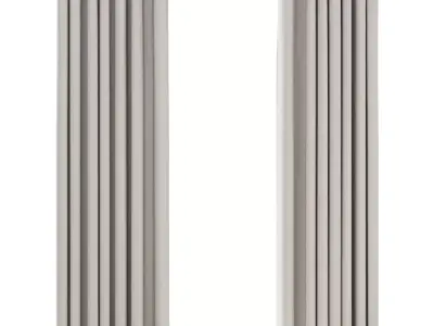 Curtain HE-No 10 Grommet Curtain 01 3D model