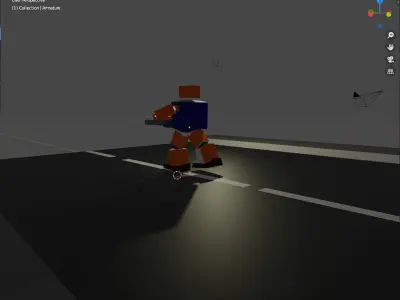 The Robot With Machine Gun Low-poly 3D model