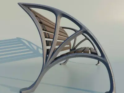 Modern Bench 3D model order