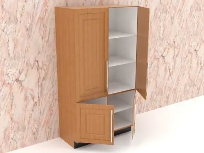 Kitchen Cupboard -Tall Unit Free low-poly 3D model