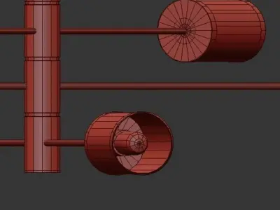 SKELBY chandelier with six lights 3D model