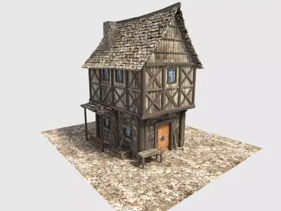medieval village house 3D model
