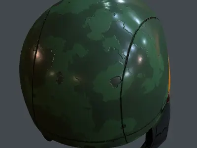 Gas mask helmet 3d model scifi Low-poly Low-poly 3D model Low-poly 3D model 43