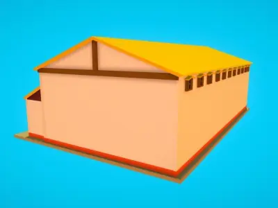 HIE Granary N1 Low-poly 3D model