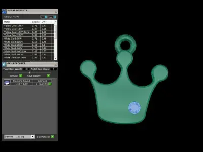 Kids Crown Pendants 3dm STL OBJ FBX Renders Details 3D print model purchase