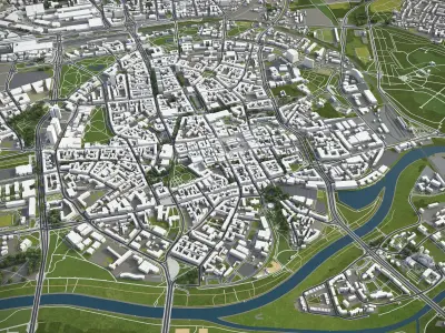 Poznan Low-poly 3D model