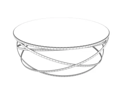 Evol circular glass coffee table Free 3D model