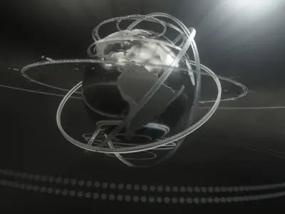 Globe 3D animation set 3D model