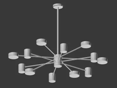 12 Lights Sputnik Chandelier 3D model